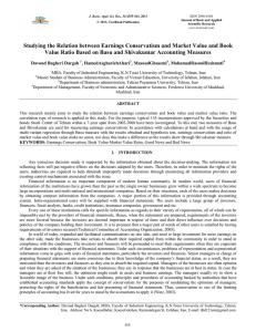 Studying the Relation between Earnings Conservatism and Market Value and... Value Ratio Based on Basu and Shivakumar Accounting Measures