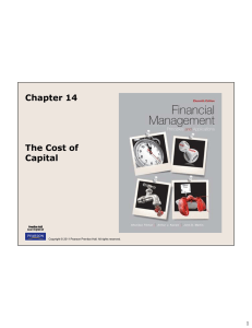 Chapter 14 The Cost of Capital 1