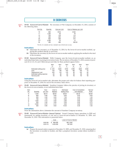 B EXERCISES E9-1B (Lower-of-Cost-or-Market)