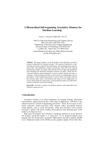 A Hierarchical Self-organizing Associative Memory for Machine Learning