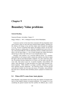 Boundary Value problems Chapter 9 Selected Reading