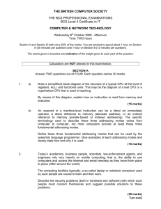 THE BRITISH COMPUTER SOCIETY COMPUTER &amp; NETWORK TECHNOLOGY THE BCS PROFESSIONAL EXAMINATIONS