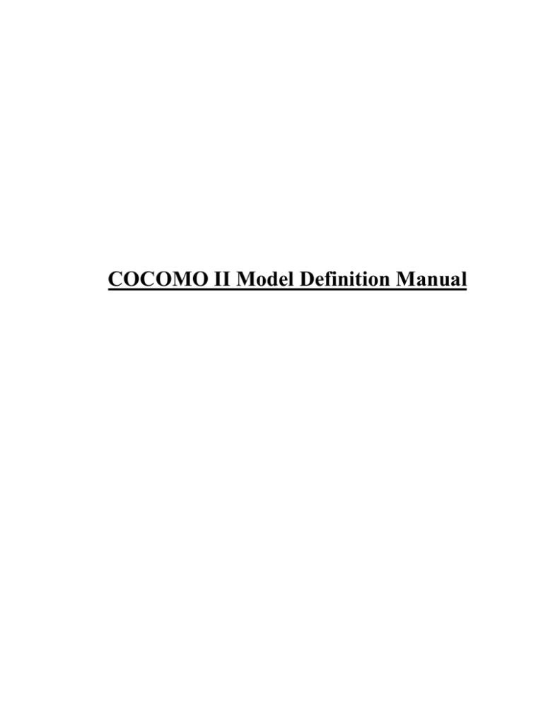 define cocomo model