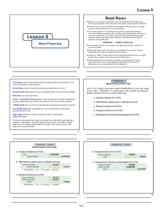 Lesson 9 Bond Basics