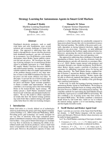 Strategy Learning for Autonomous Agents in Smart Grid Markets