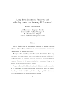 Long-Term Insurance Products and Volatility under the Solvency II Framework