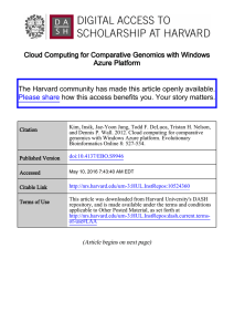 Cloud Computing for Comparative Genomics with Windows Azure Platform