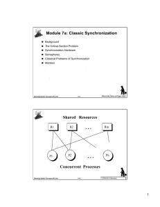 Module 7a: Classic Synchronization