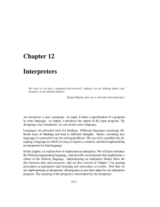 Chapter 12 Interpreters