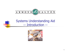 Systems Understanding Aid -- Introduction -- 1