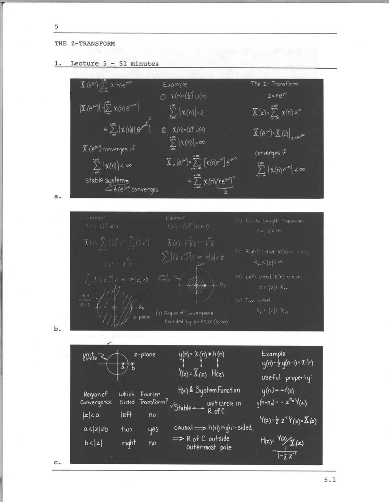 1 51 The Z Transform