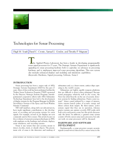 T Technologies for Sonar Processing