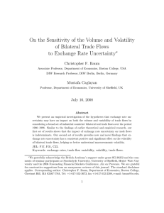 On the Sensitivity of the Volume and Volatility ∗