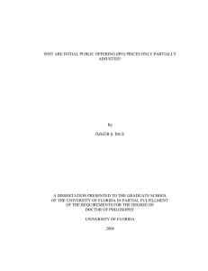 WHY ARE INITIAL PUBLIC OFFERING (IPO) PRICES ONLY PARTIALLY ADJUSTED? By ÖZGÜR Ş.İ