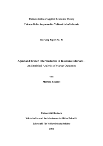 Thünen-Series of Applied Economic Theory Thünen-Reihe Angewandter Volkswirtschaftstheorie Working Paper No. 34