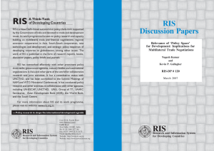 RIS Discussion Papers