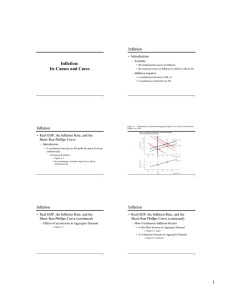 Inflation: Its Causes and Cures Inflation • Introduction