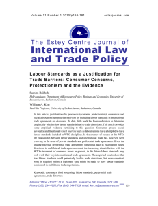 and Trade Policy International Law