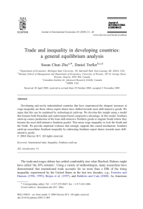 Trade and inequality in developing countries: a general equilibrium analysis