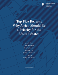 Top Five Reasons Why Africa Should Be a Priority for the United States