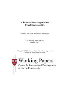 A Balance-Sheet Approach to Fiscal Sustainability CID Working Paper No. 150