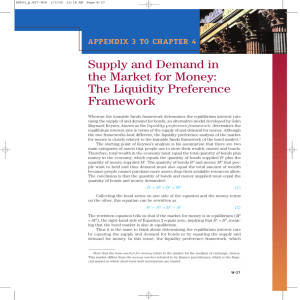 Supply and Demand in the Market for Money: The Liquidity Preference Framework