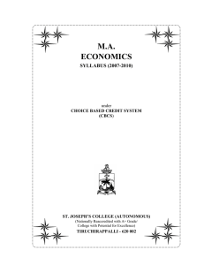 M.A. ECONOMICS SYLLABUS (2007-2010)