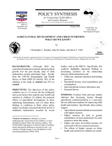 POLICY SYNTHESIS for Cooperating USAID Offices and Country Missions