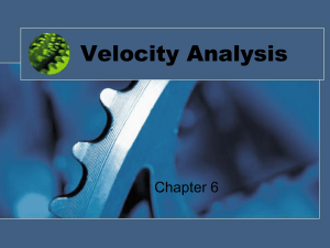 Velocity Analysis Chapter 6