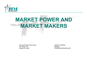MARKET POWER AND MARKET MAKERS