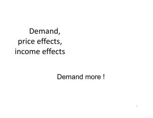 Demand,  price effects,  income effects income effects