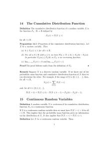 14 The Cumulative Distribution Function