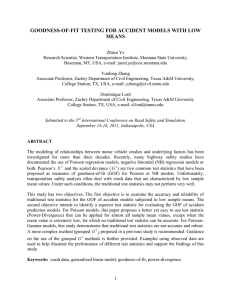 GOODNESS-OF-FIT TESTING FOR ACCIDENT MODELS WITH LOW MEANS