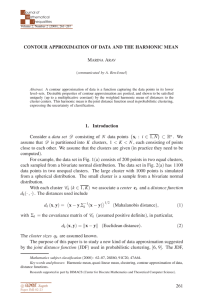 CONTOUR APPROXIMATION OF DATA AND THE HARMONIC MEAN M A