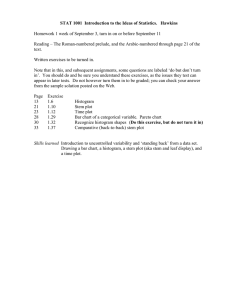 STAT 1001  Introduction to the Ideas of Statistics.  ...  Homework 1 week of September 3, turn in on or... Reading – The Roman-numbered prelude, and the Arabic-numbered through page...