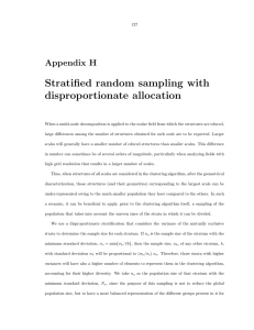 Stratified random sampling with disproportionate allocation Appendix H