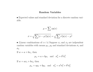 Random Variables able. X