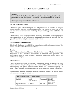 1. FUELS AND COMBUSTION