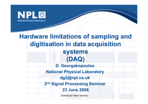 Hardware limitations of sampling and digitisation in data acquisition systems (DAQ)