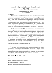 Analysis of Systematic Errors in Climate Products John J. Bates