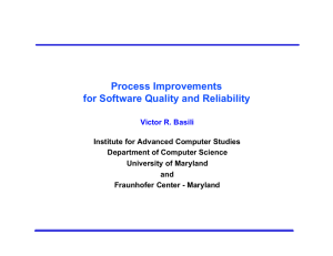 Process Improvements for Software Quality and Reliability