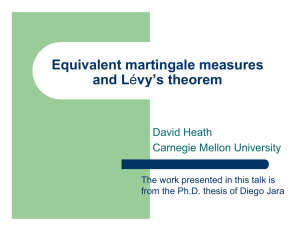 Equivalent martingale measures and L David Heath Carnegie Mellon University