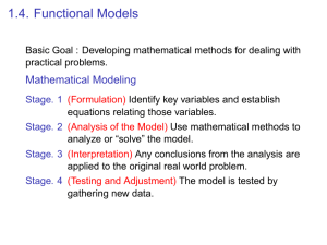 1.4. Functional Models Mathematical Modeling
