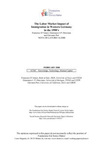 The Labor Market Impact of Immigration in Western Germany in the 1990’s