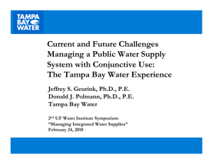 Current and Future Challenges Managing a Public Water Supply