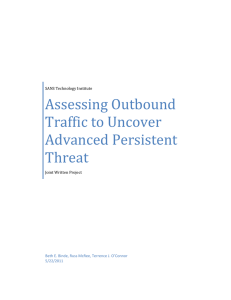 Assessing Outbound Traffic to Uncover Advanced Persistent Threat