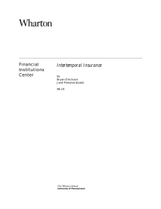 Intertemporal Insurance Financial Institutions Center
