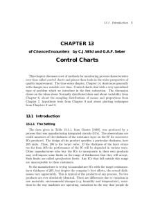 Control Charts CHAPTER 13 Chance Encounters by C.J.Wild and G.A.F. Seber