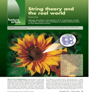 String theory and the real world feature