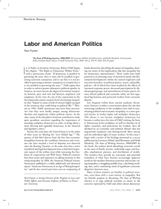 I Labor and American Politics